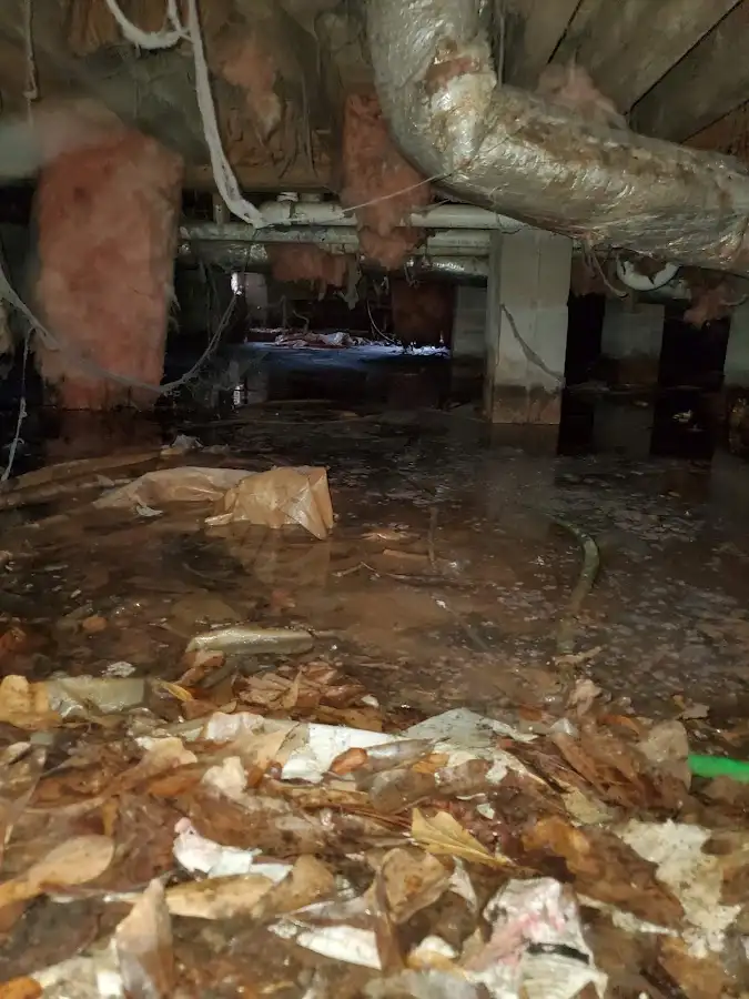 Crawl space flood assessment for Commercial Water Damage Restoration in Cambria